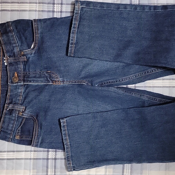 Carters Skinny jeans, boys 8, dark wash, zipper, hook & eye fastener. - Picture 1 of 4